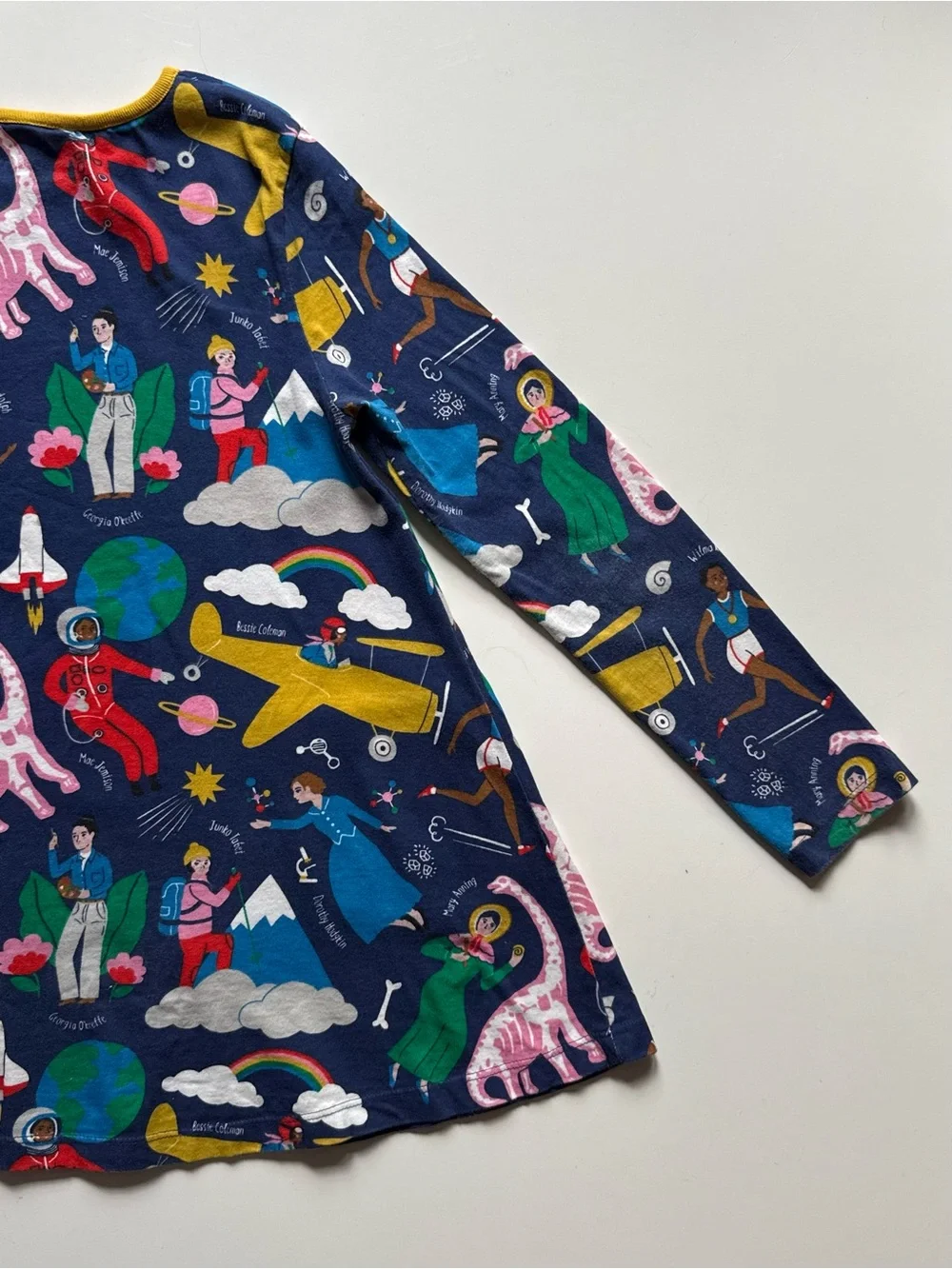 Mini Boden Girls When I Grow Up Print Tunic in Starboard Blue - Size 8-9Y
